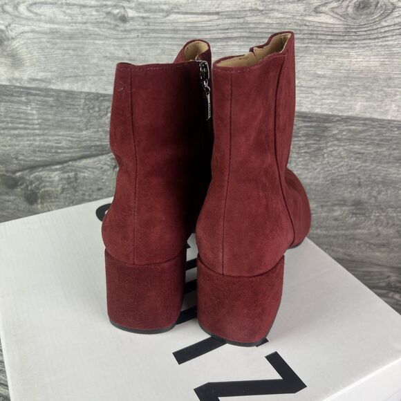 Schutz Asya Suede Boots Red Brown Womens 7B New In Box Designer - Picture 3 of 13